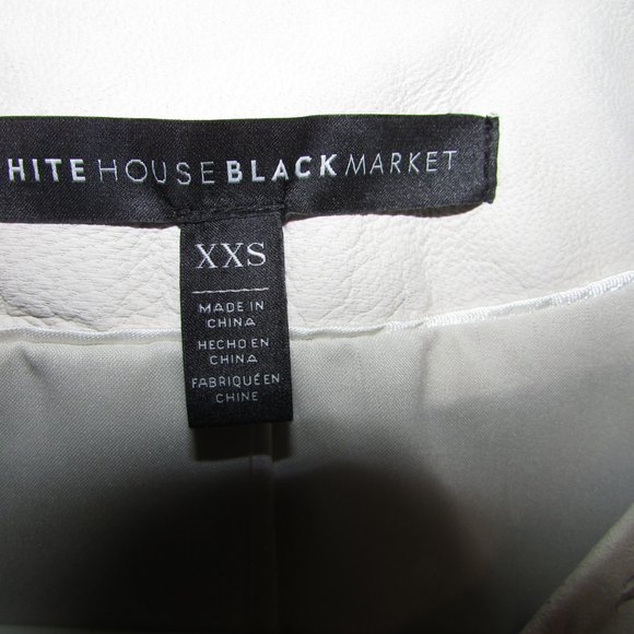 WHBM  Leather Jacket off white XXS - Picture 6 of 9